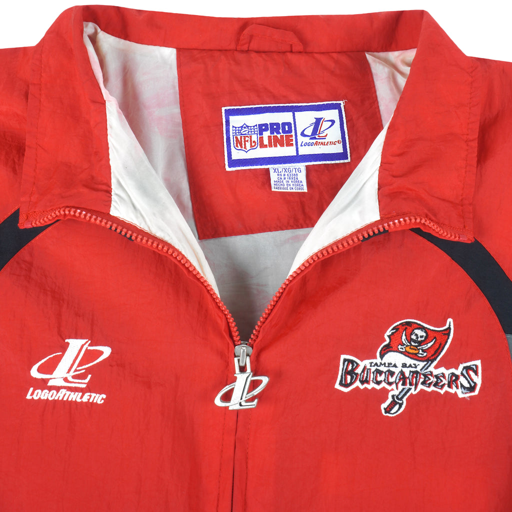 NFL (Pro Line) - Tampa Bay Buccaneers Zip-Up Windbreaker 1990s X-Large Vintage Retro Football