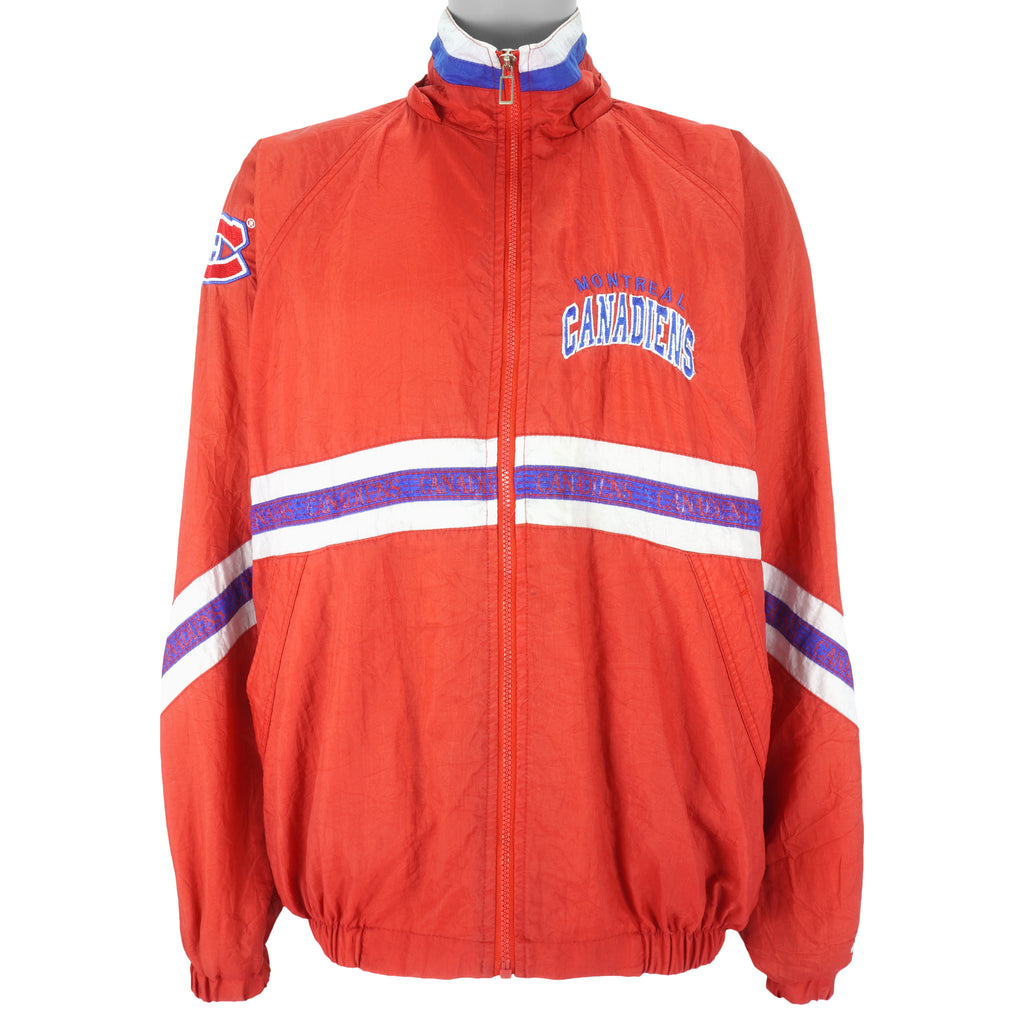 Starter - Montreal Canadiens Embroidered Windbreaker 1990s X-Large Vintage Retro Hockey