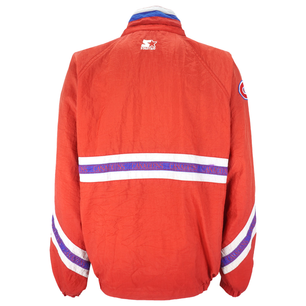 Starter - Montreal Canadiens Embroidered Windbreaker 1990s X-Large Vintage Retro Hockey