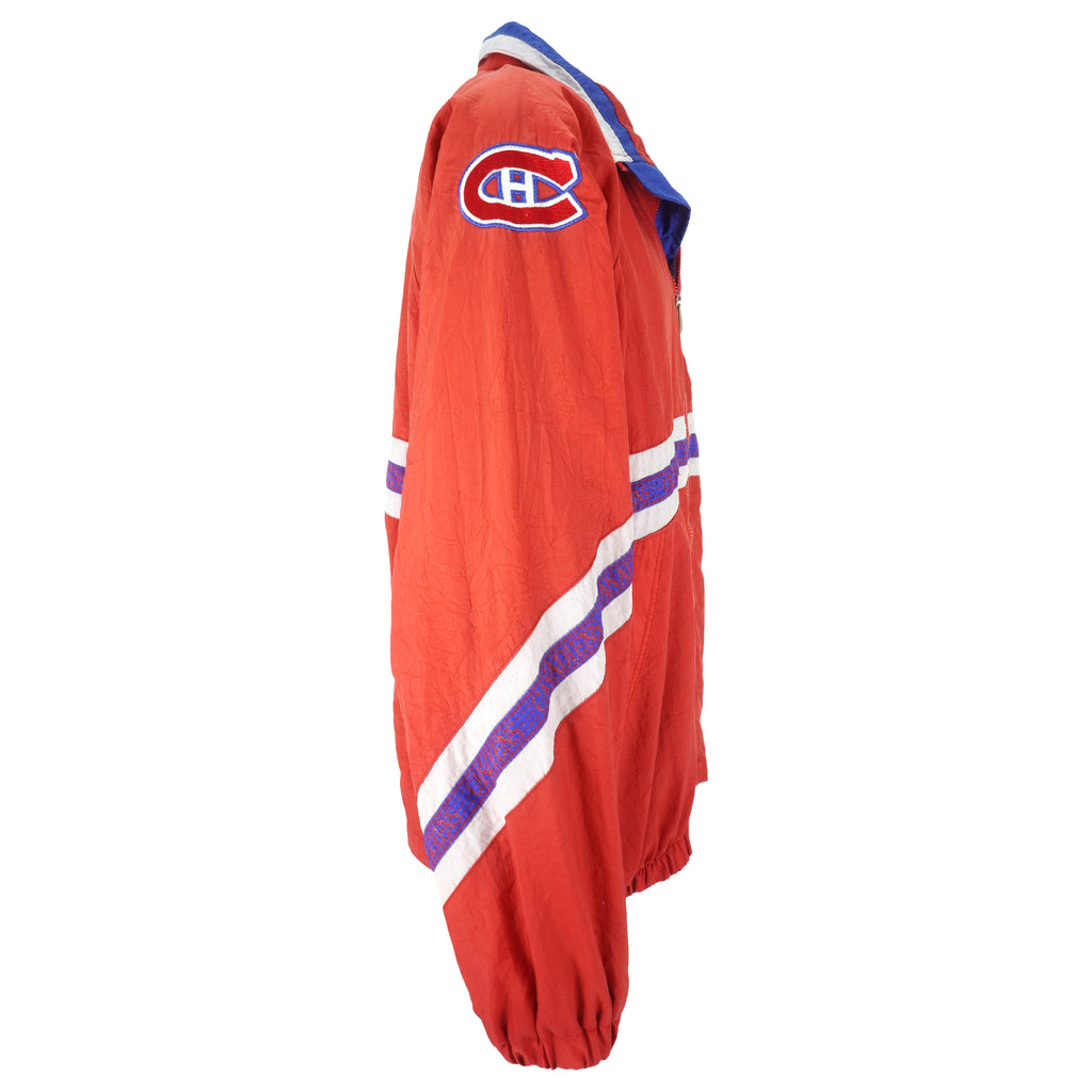 Starter - Montreal Canadiens Embroidered Windbreaker 1990s X-Large Vintage Retro Hockey