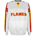 Starter - Calgary Flames Crew Neck Sweatshirt 1990s X-Large Vintage Retro Hockey