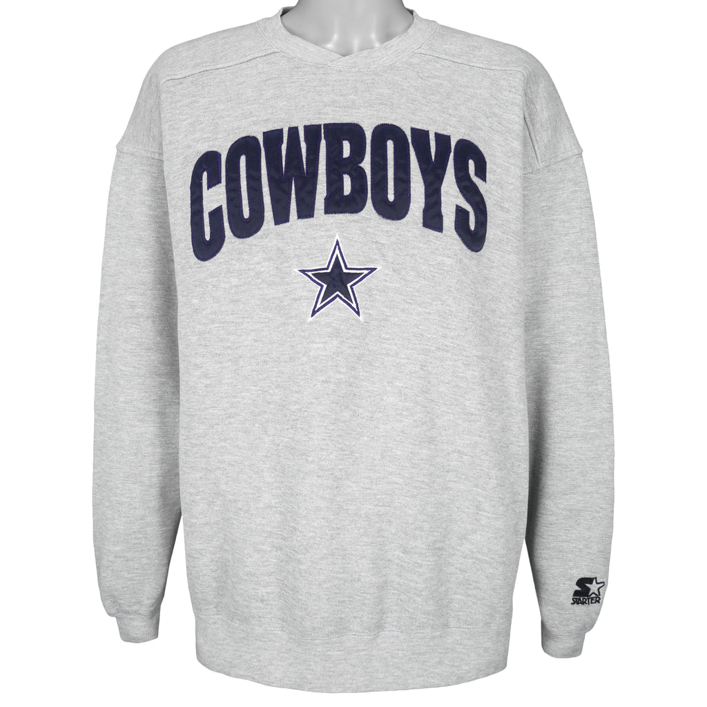 Starter - Dallas Cowboys Crew Neck Sweatshirt 1990s Large Vintage Retro Football