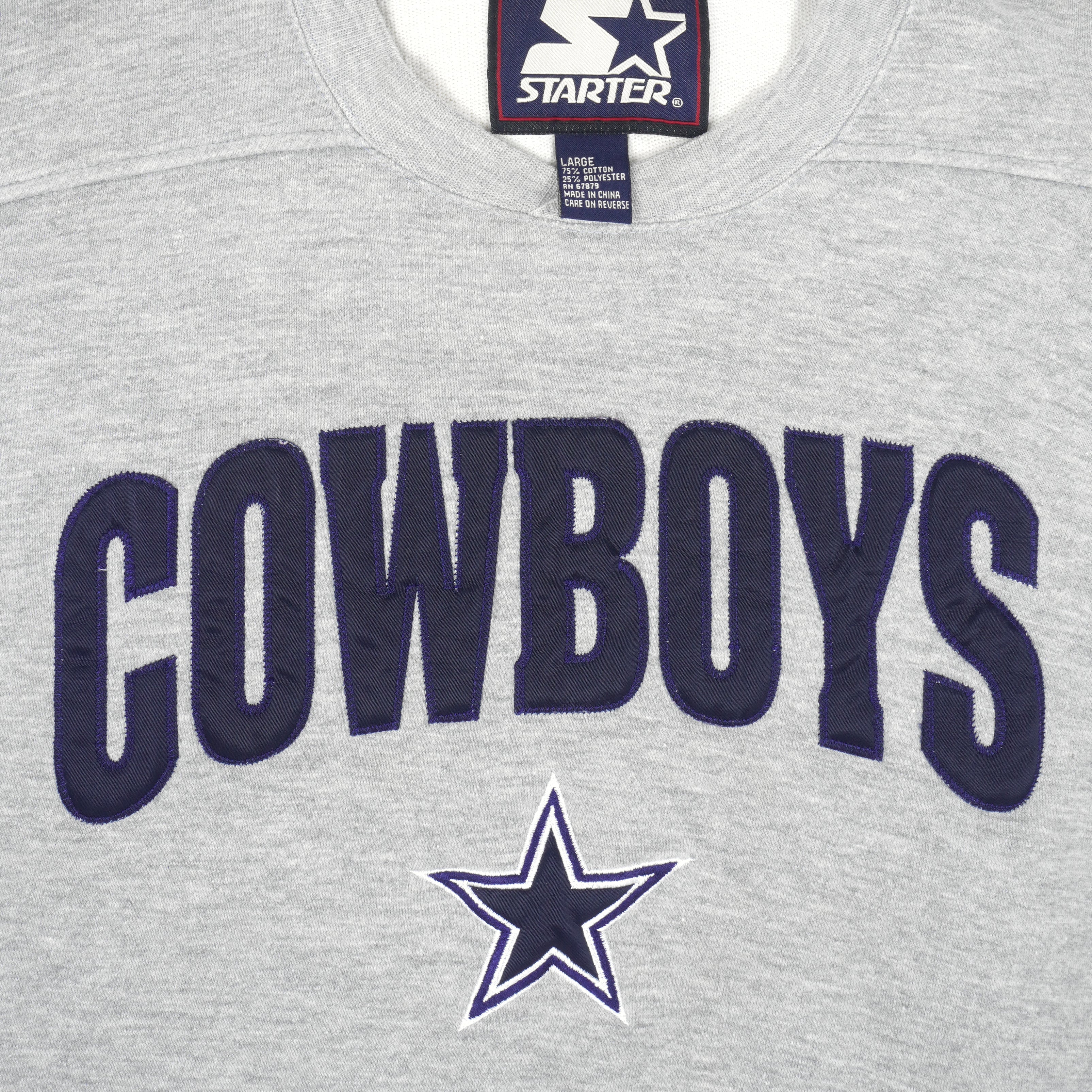 Starter - Dallas Cowboys Crew Neck Sweatshirt 1990s Large Vintage Retro Football