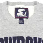 Starter - Dallas Cowboys Crew Neck Sweatshirt 1990s Large Vintage Retro Football