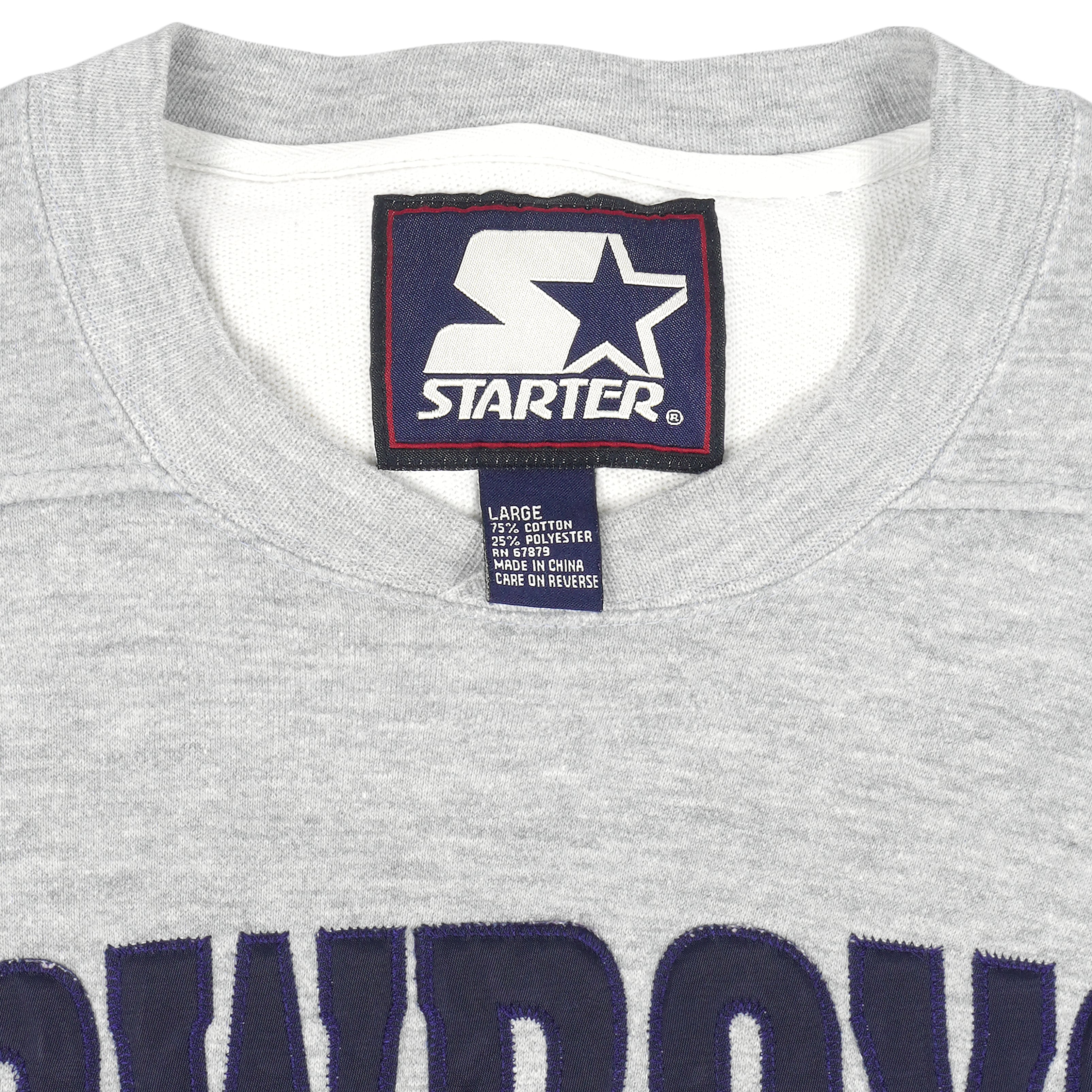 Starter - Dallas Cowboys Crew Neck Sweatshirt 1990s Large Vintage Retro Football