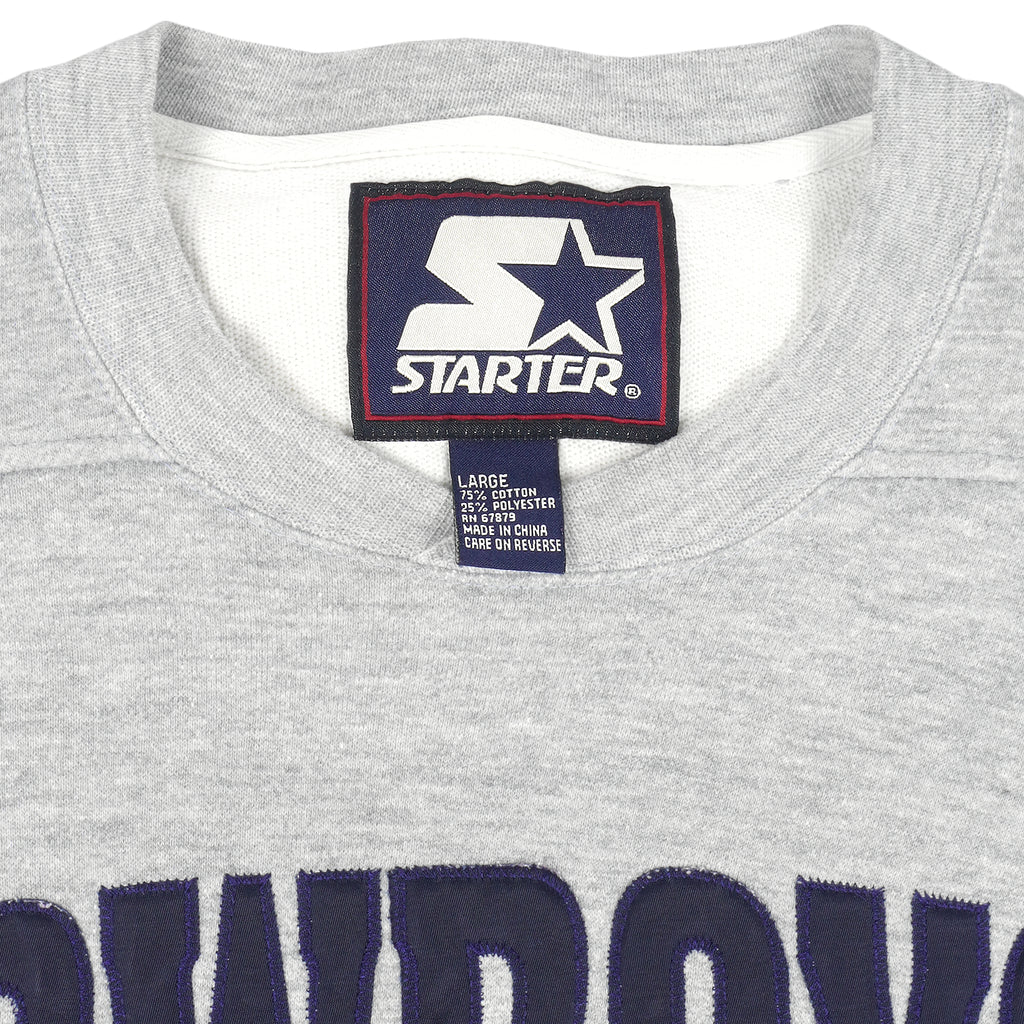 Starter - Dallas Cowboys Crew Neck Sweatshirt 1990s Large Vintage Retro Football