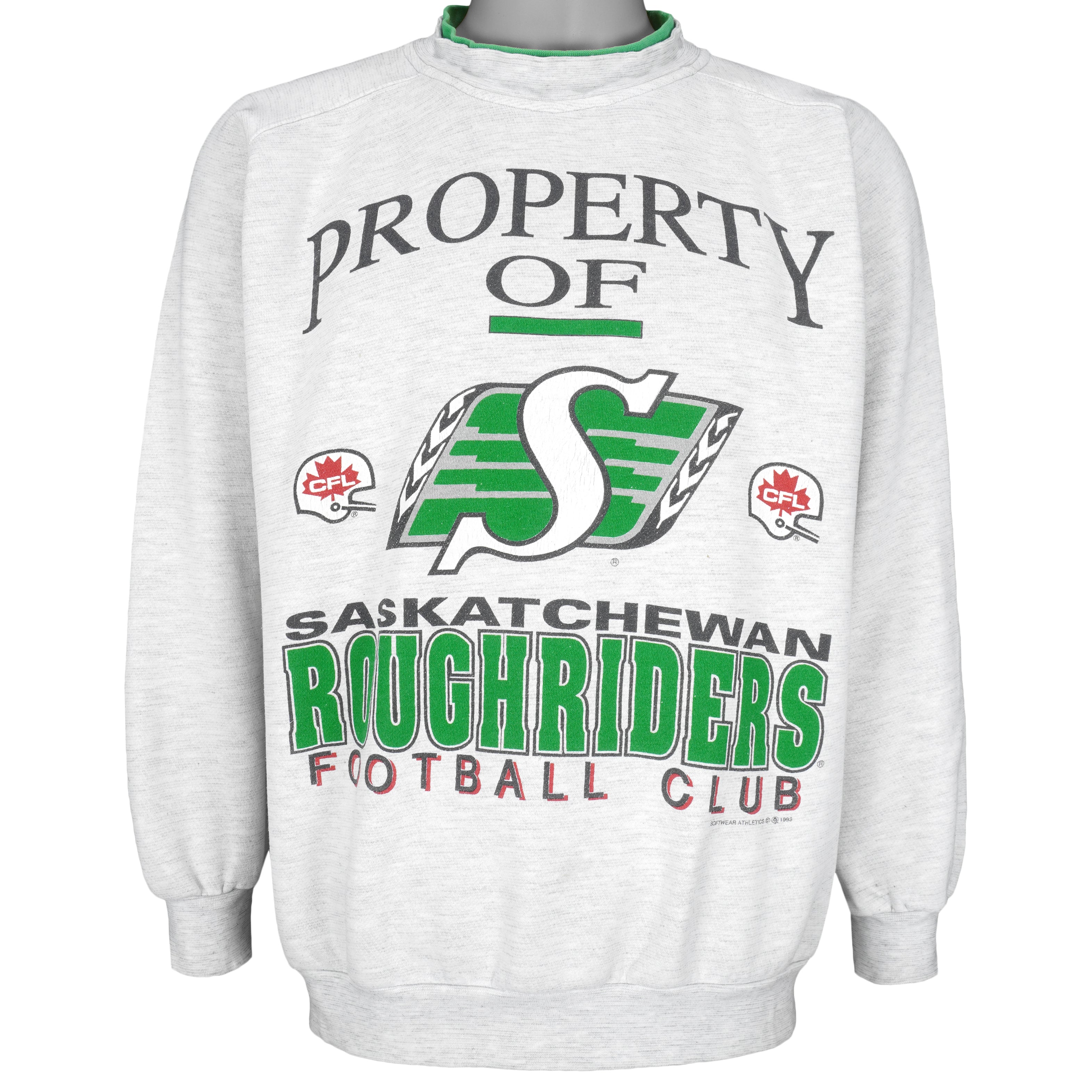 CFL (Softwear)- Saskatchewan Roughriders Sweatshirt 1993 Medium Vintage Retro Football