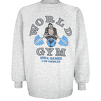Vintage - World GYM, Los Angeles Crew Neck Sweatshirt 1984 Large Vintage Retro