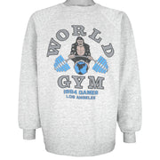 Vintage - World GYM, Los Angeles Crew Neck Sweatshirt 1984 Large Vintage Retro