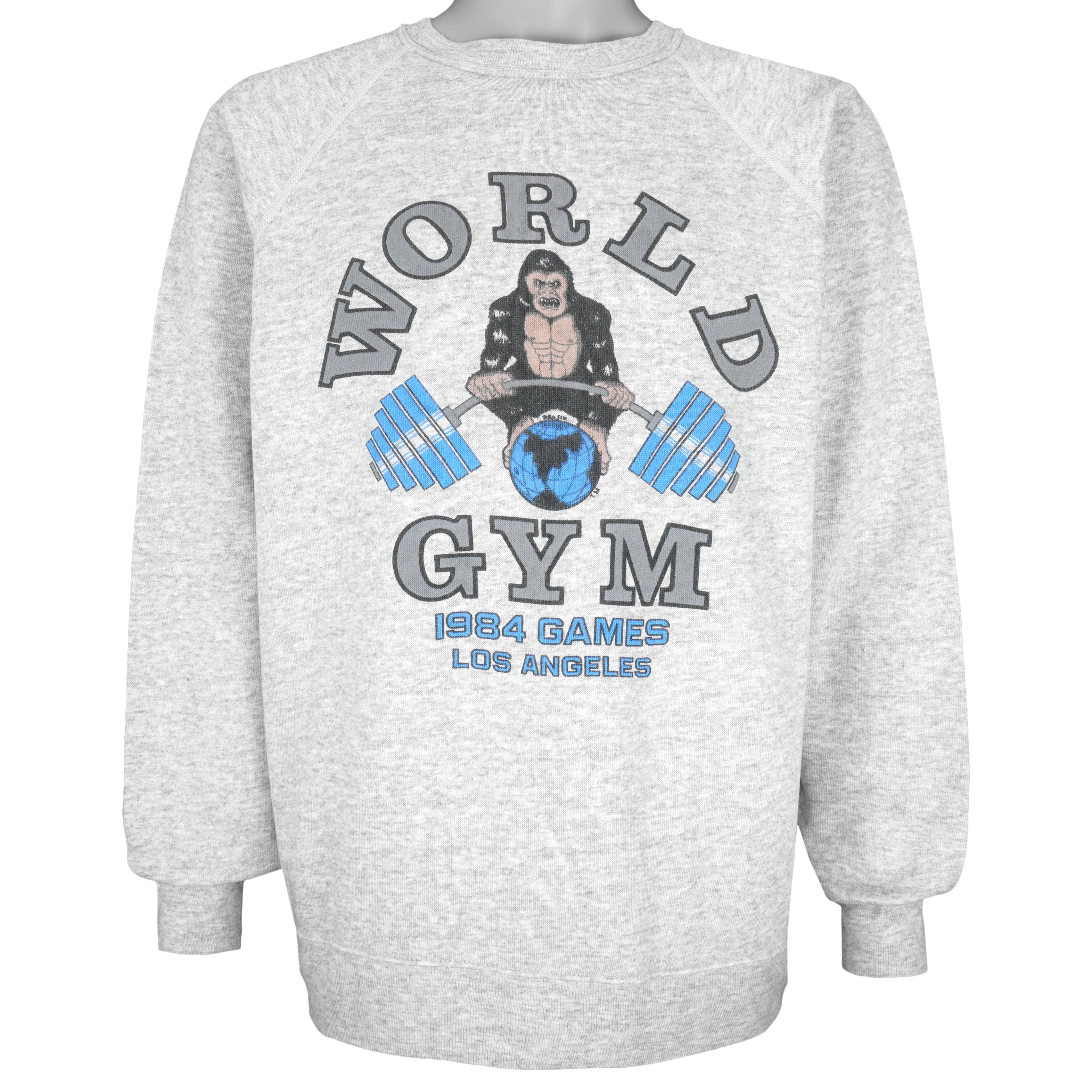 Vintage - World GYM, Los Angeles Crew Neck Sweatshirt 1984 Large Vintage Retro