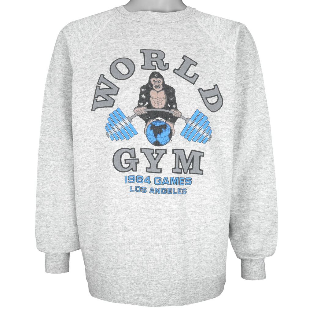 Vintage - World GYM, Los Angeles Crew Neck Sweatshirt 1984 Large Vintage Retro