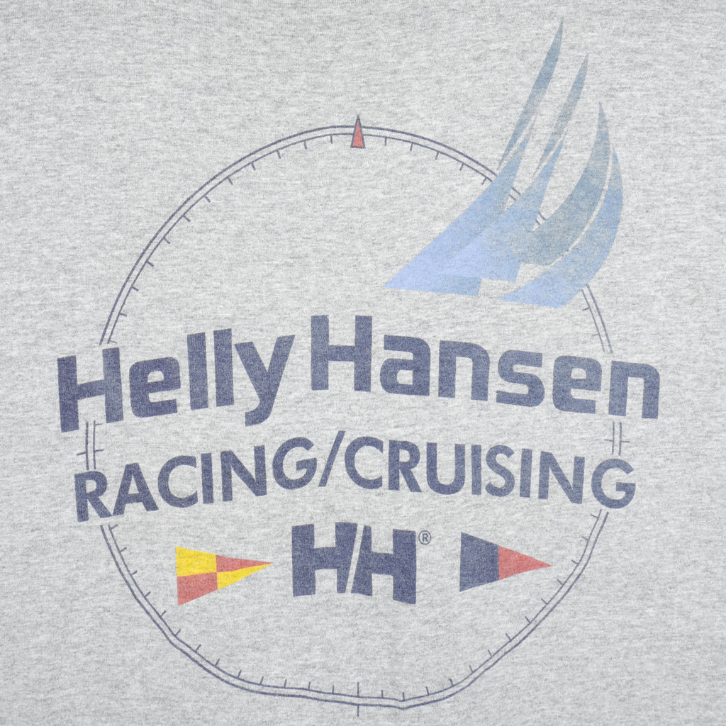 Helly Hansen - Grey Racing/Cruising Sweatshirt 1990s X-Large Vintage Retro