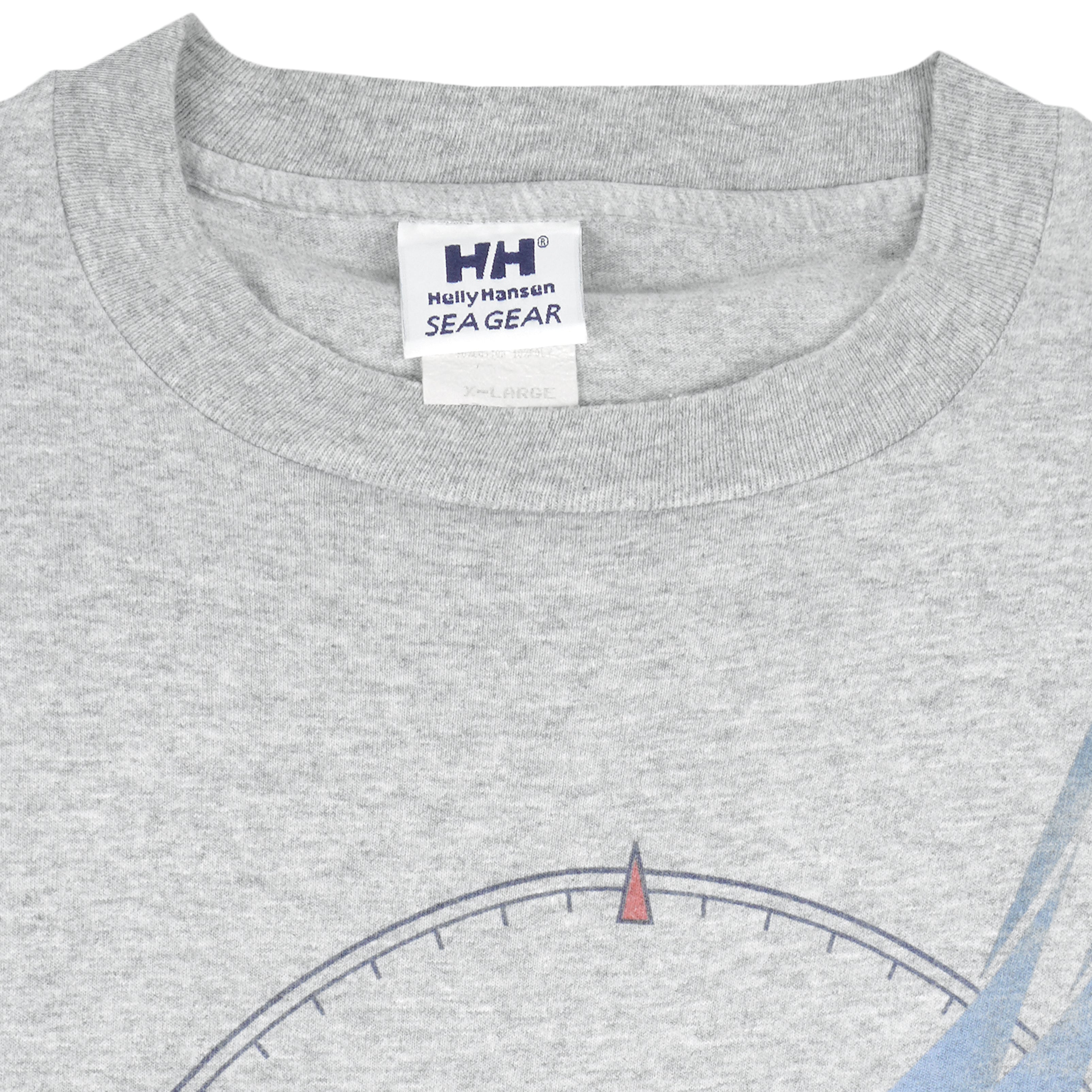 Helly Hansen - Grey Racing or Cruising Sweatshirt 1990s X-Large Vintage Retro