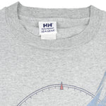 Helly Hansen - Grey Racing or Cruising Sweatshirt 1990s X-Large Vintage Retro