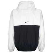 Nike - Black & White Zip-Up Hooded Jacket 1990s X-Large Vintage Retro
