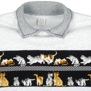 Vintage - Grey Cats Crew Neck Sweatshirt 1990s Large Vintage Retro
