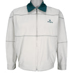 Playboy - Grey Zip-Up Jacket 1990s Medium Vintage Retro
