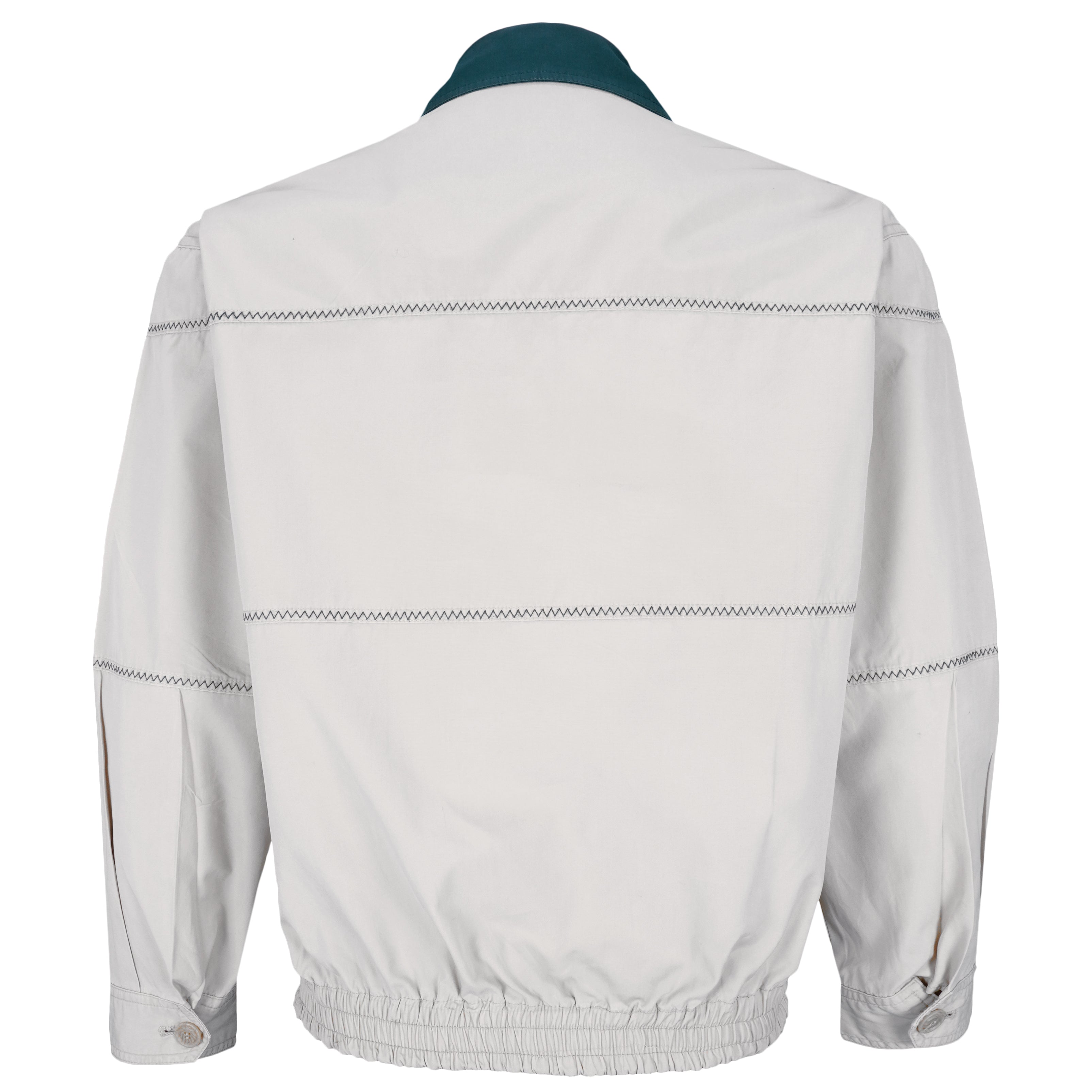 Playboy - Grey Zip-Up Jacket 1990s Medium Vintage Retro