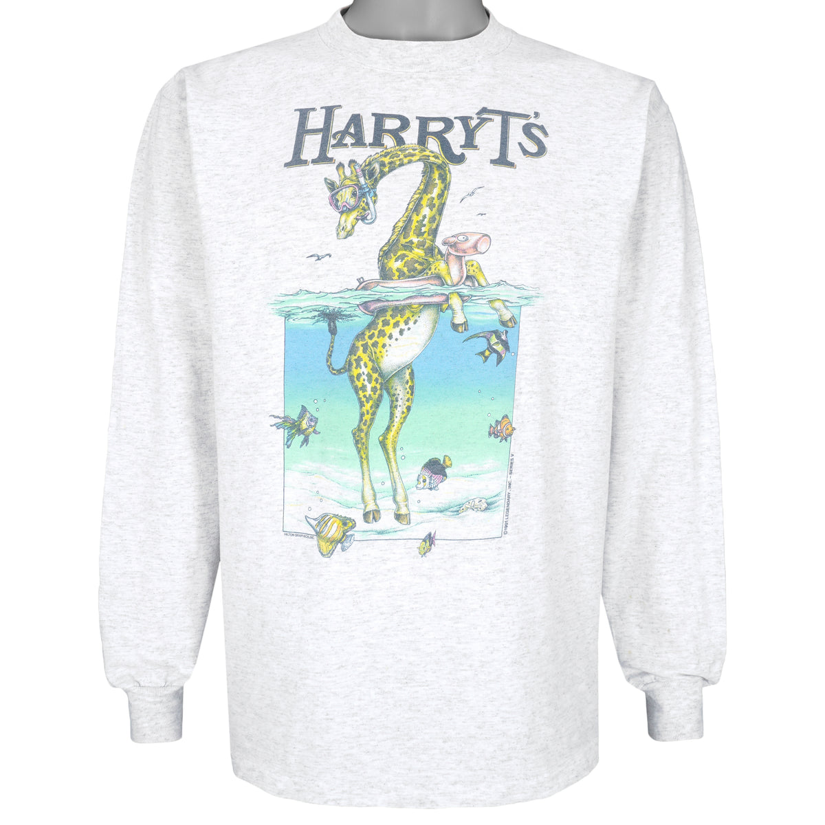 Vintage - HarryTs Animal Crew Neck Sweatshirt 1991 Large Vintage Retro