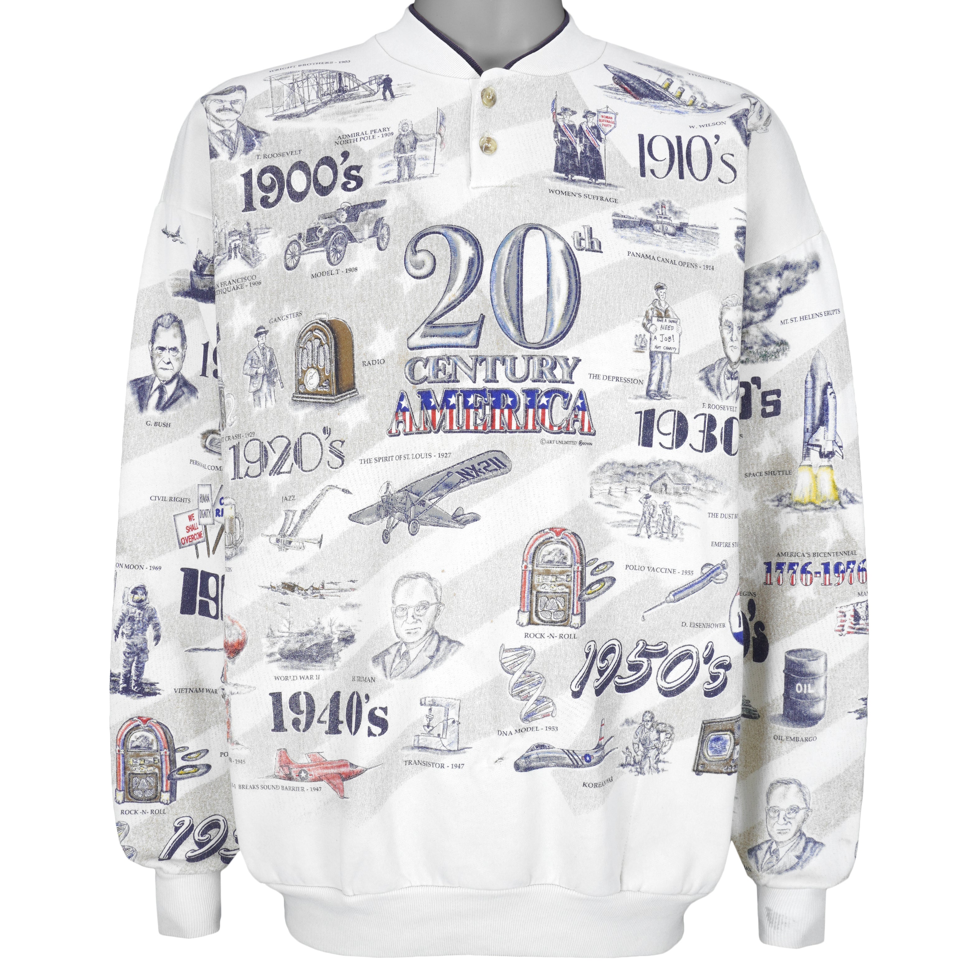 Vintage - 20th Century America Sweatshirt 1990s X-Large Vintage Retro