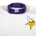 NFL (Majestic) - Minnesota Vikings Big Logo Turtleneck Sweatshirt 1990s Large Vintage Retro