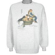 Vintage - Norman Rockwell Crew Neck Sweatshirt 1990s XX-Large Vintage Retro