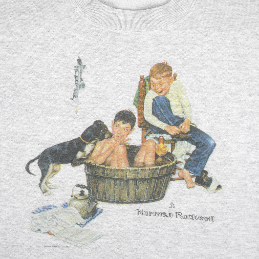 Vintage - Norman Rockwell Crew Neck Sweatshirt 1990s XX-Large Vintage Retro
