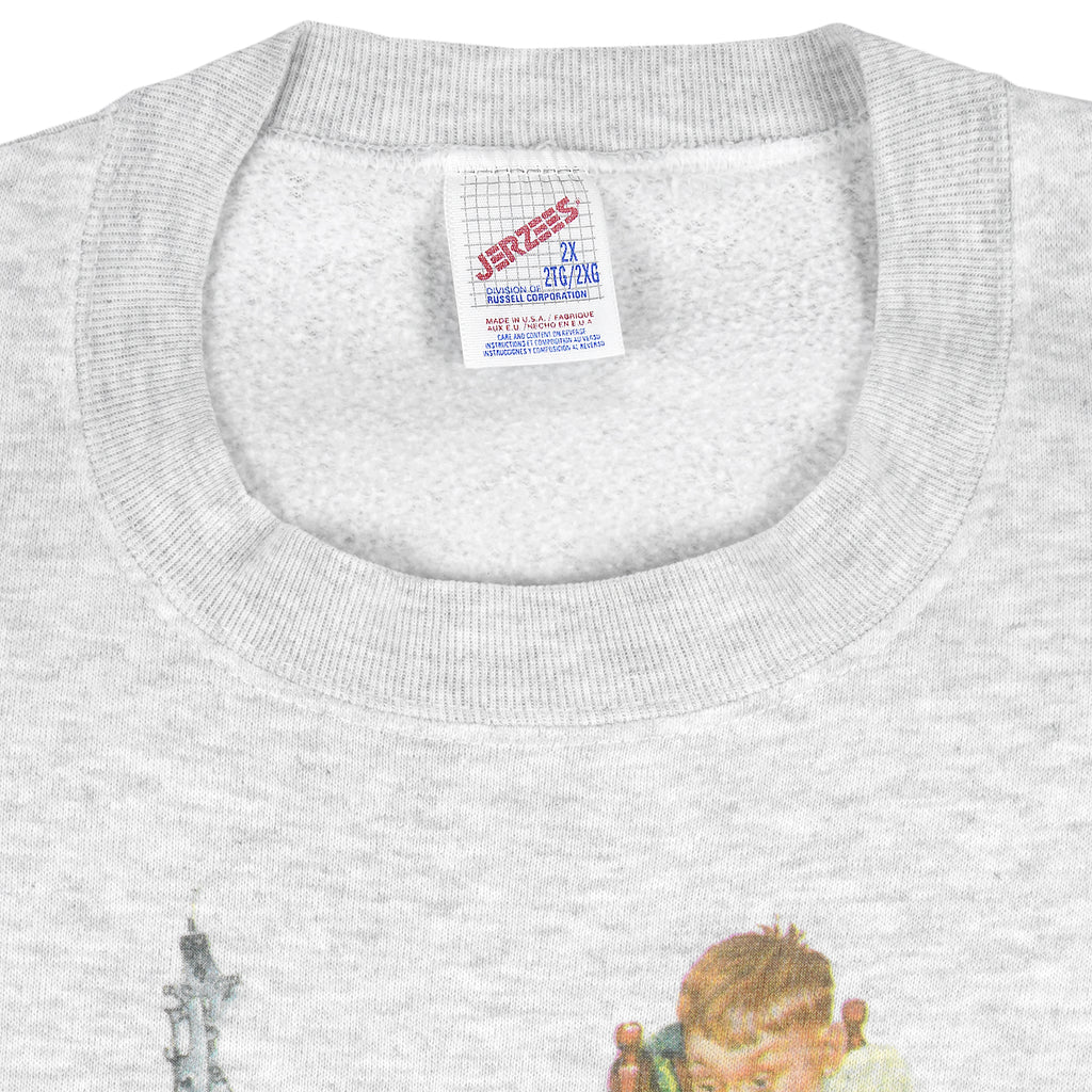 Vintage - Norman Rockwell Crew Neck Sweatshirt 1990s XX-Large Vintage Retro