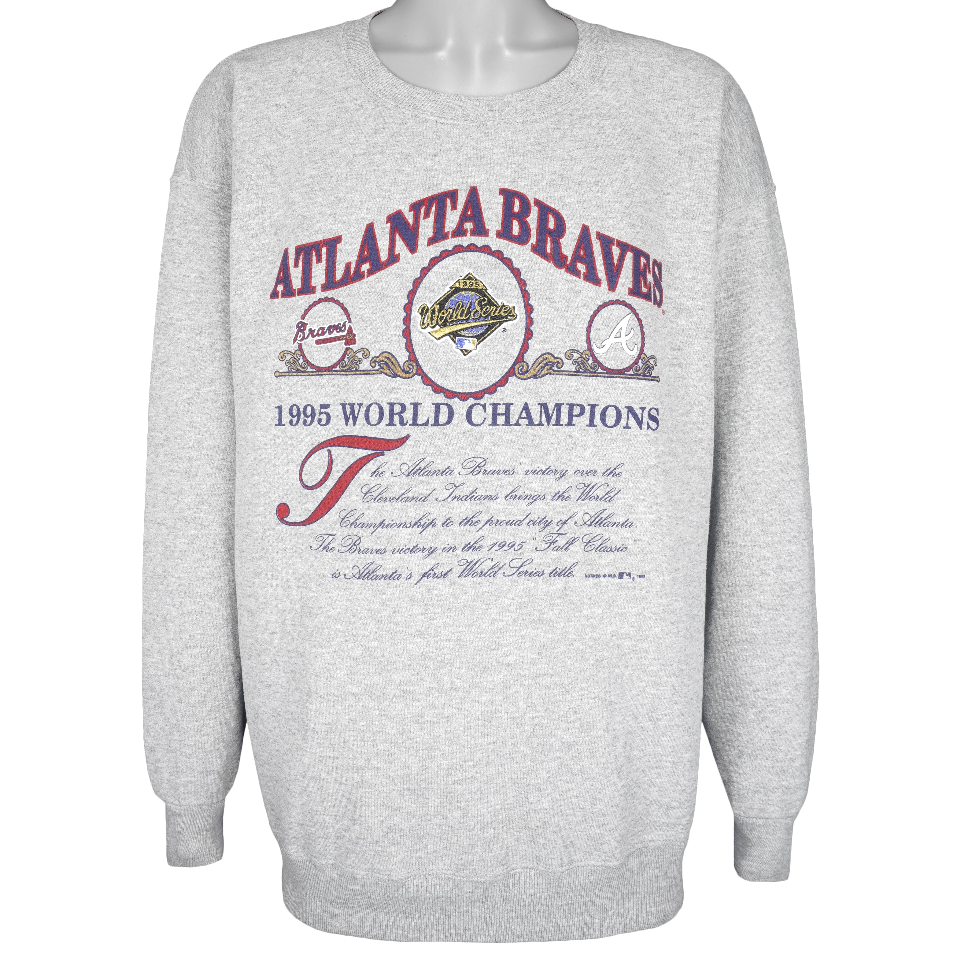 Vintage 90s Atlanta Braves Sweatshirt Braves Crewneck Atlanta 