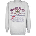 MLB (Lee) - Braves World Champions Crew Neck Sweatshirt 1995 X-Large Vintage Retro Baseball
