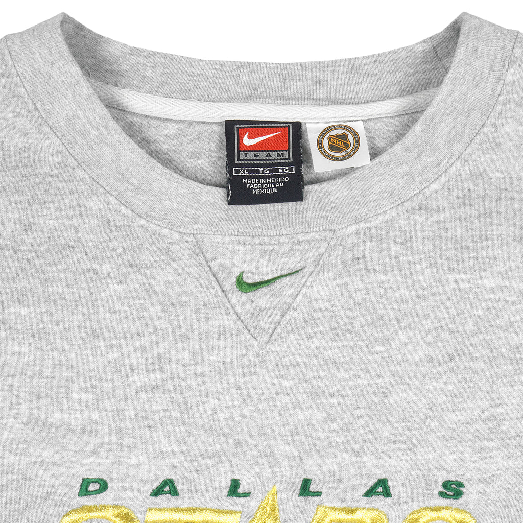 Nike - Dallas Stars Crew Neck Sweatshirt 1990s X-Large Vintage Retro Hockey