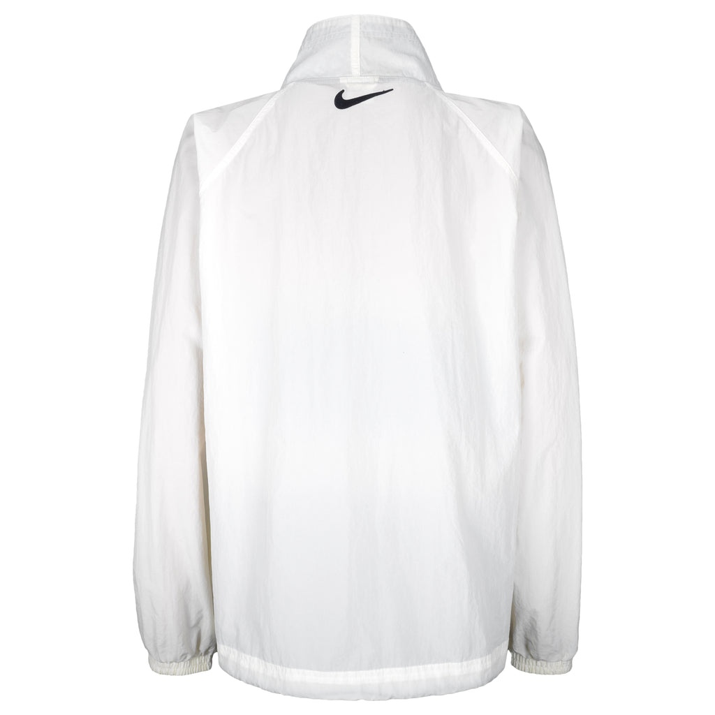 Nike - ฺWhite 1/4 Zip Pullover Windbreaker 1990s 3X-Large Vintage Retro