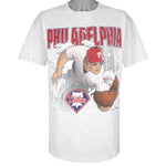 MLB (Nutmeg) - Philadelphia Phillies Breakout T-Shirt 1990s X-Large Vintage Retro Baseball