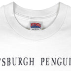 NHL (Nutmeg) - Pittsburgh Penguins Champions T-Shirt 1991 Large Vintage Retro Baseball