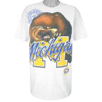 NCAA (Hanes) - Michigan Wolverines Big Logo T-Shirt 1990s X-Large Vintage Retro College