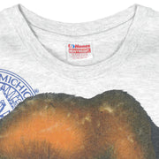 NCAA (Hanes) - Michigan Wolverines Big Logo T-Shirt 1990s X-Large Vintage Retro College