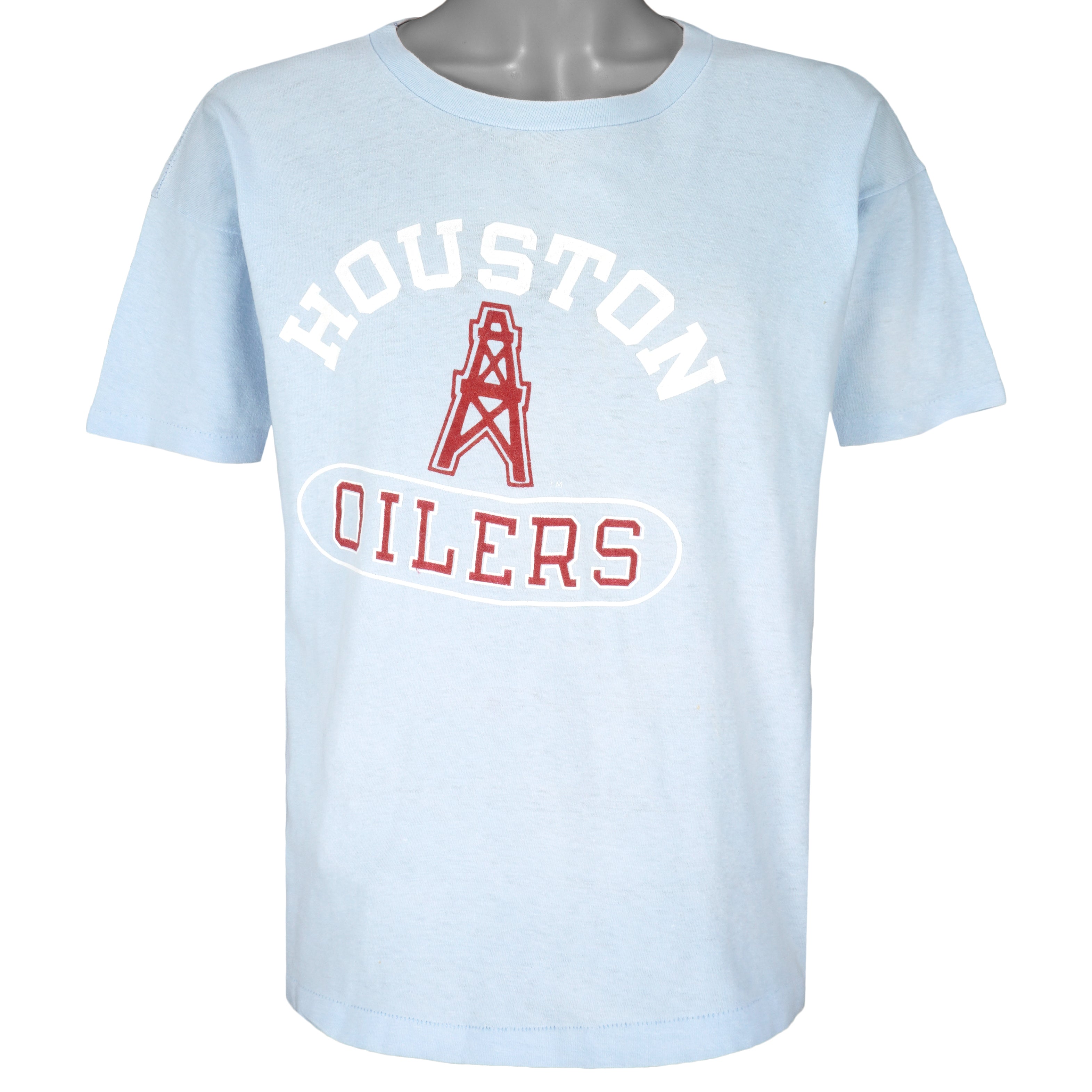 Champion - Blue Houston Oilers T-Shirt 1990s X-Large Vintage Retro Football