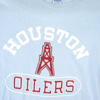 Champion - Blue Houston Oilers T-Shirt 1990s X-Large Vintage Retro Football