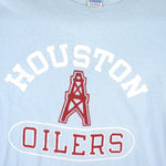 Champion - Blue Houston Oilers T-Shirt 1990s X-Large Vintage Retro Football