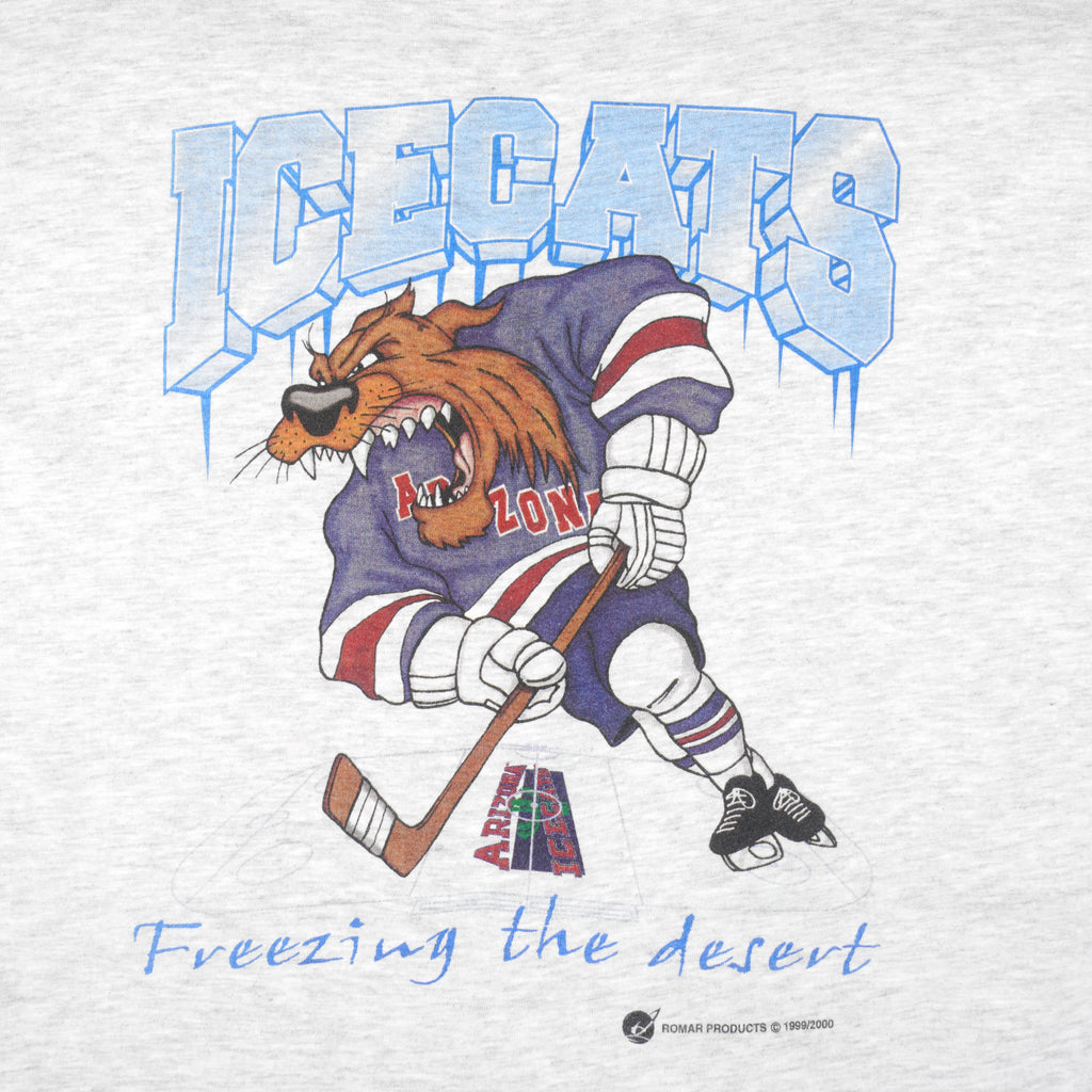 Vintage (Hanes) - Arizona Icecats T-Shirt 1999 X-Large Vintage Retro Hockey