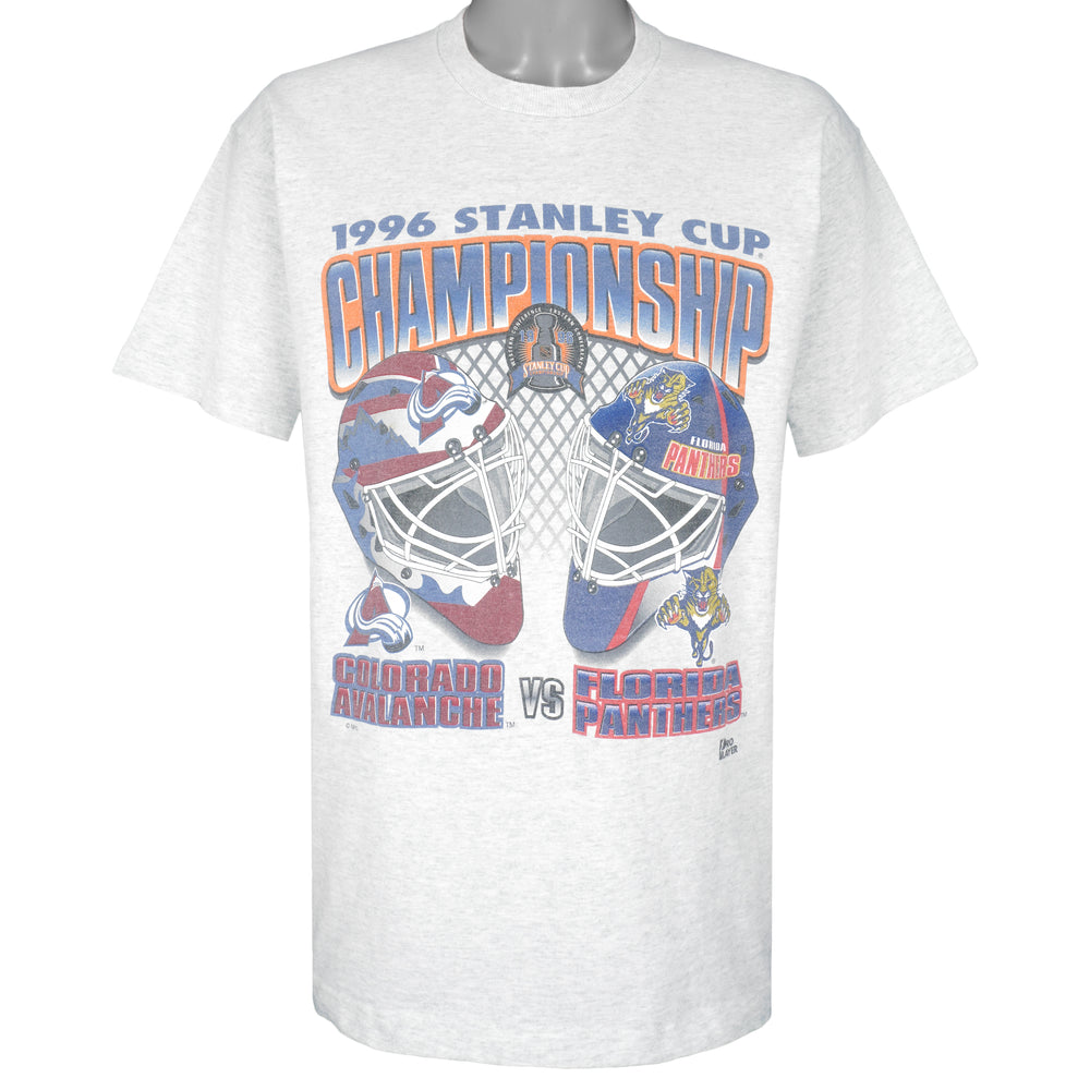 NHL - Avalanche vs Panthers, Stanley Cup Champions T-Shirt 1996 Large Vintage Retro Hockey