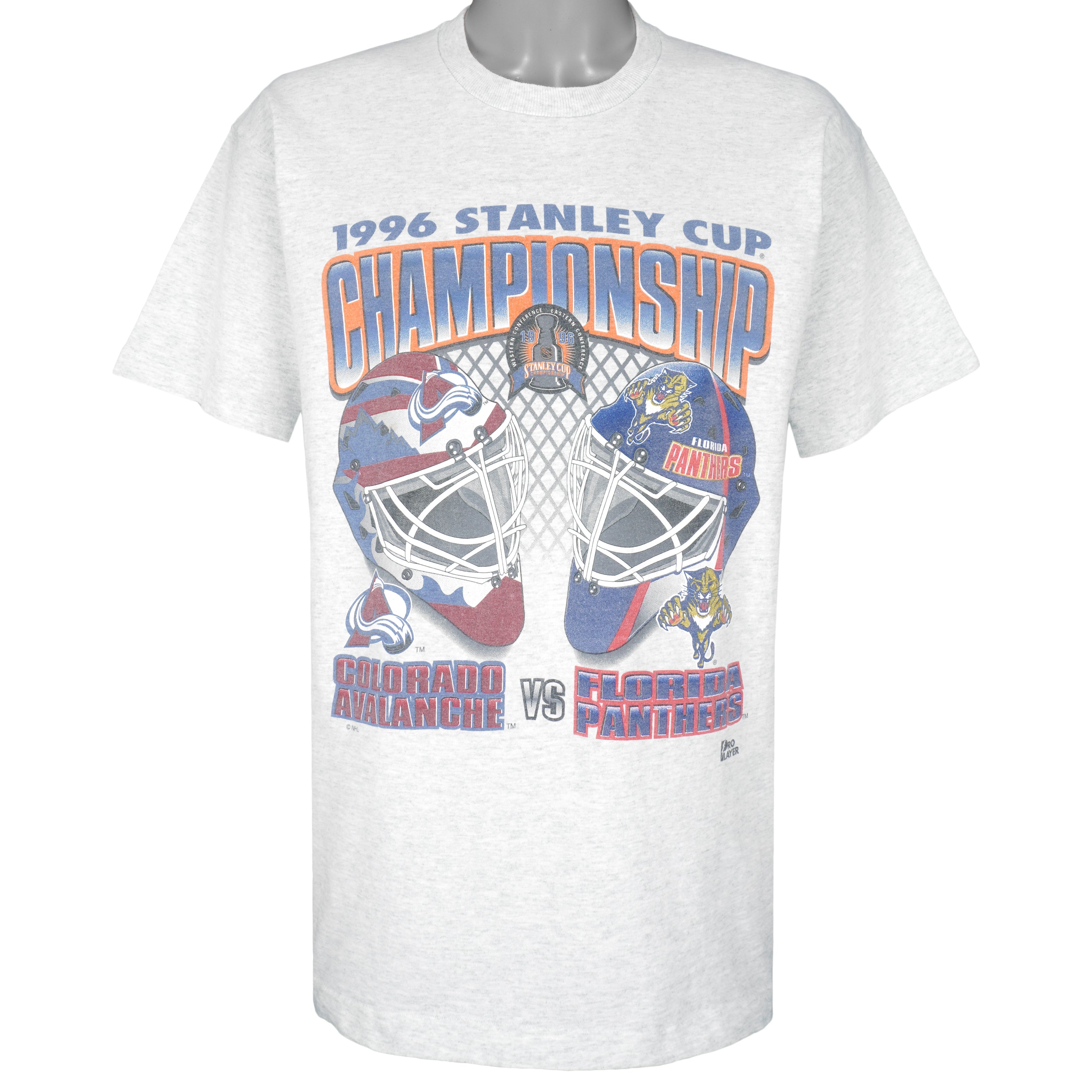 NHL - Avalanche vs Panthers, Stanley Cup Champions T-Shirt 1996 Large Vintage Retro Hockey