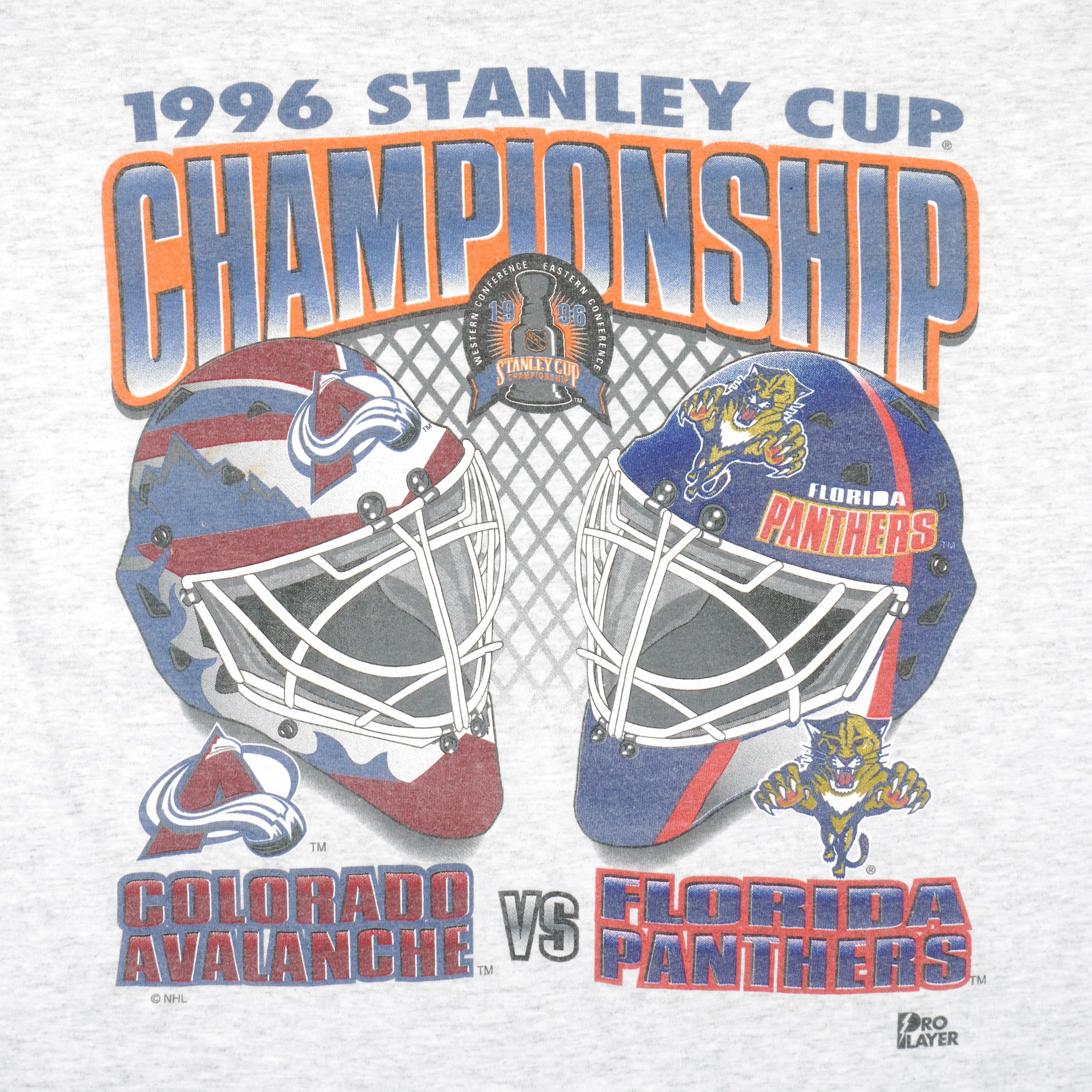 NHL - Avalanche vs Panthers, Stanley Cup Champions T-Shirt 1996 Large Vintage Retro Hockey