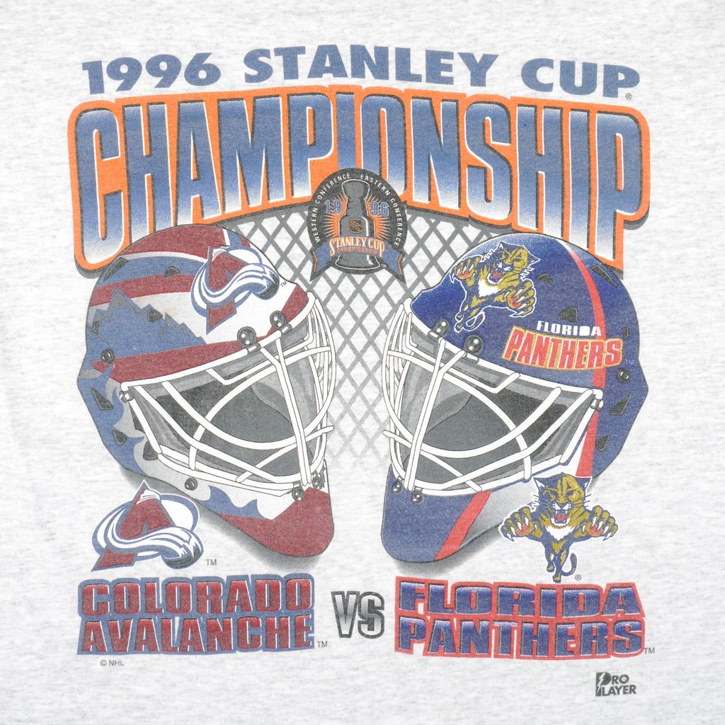 NHL - Avalanche vs Panthers, Stanley Cup Champions T-Shirt 1996 Large Vintage Retro Hockey