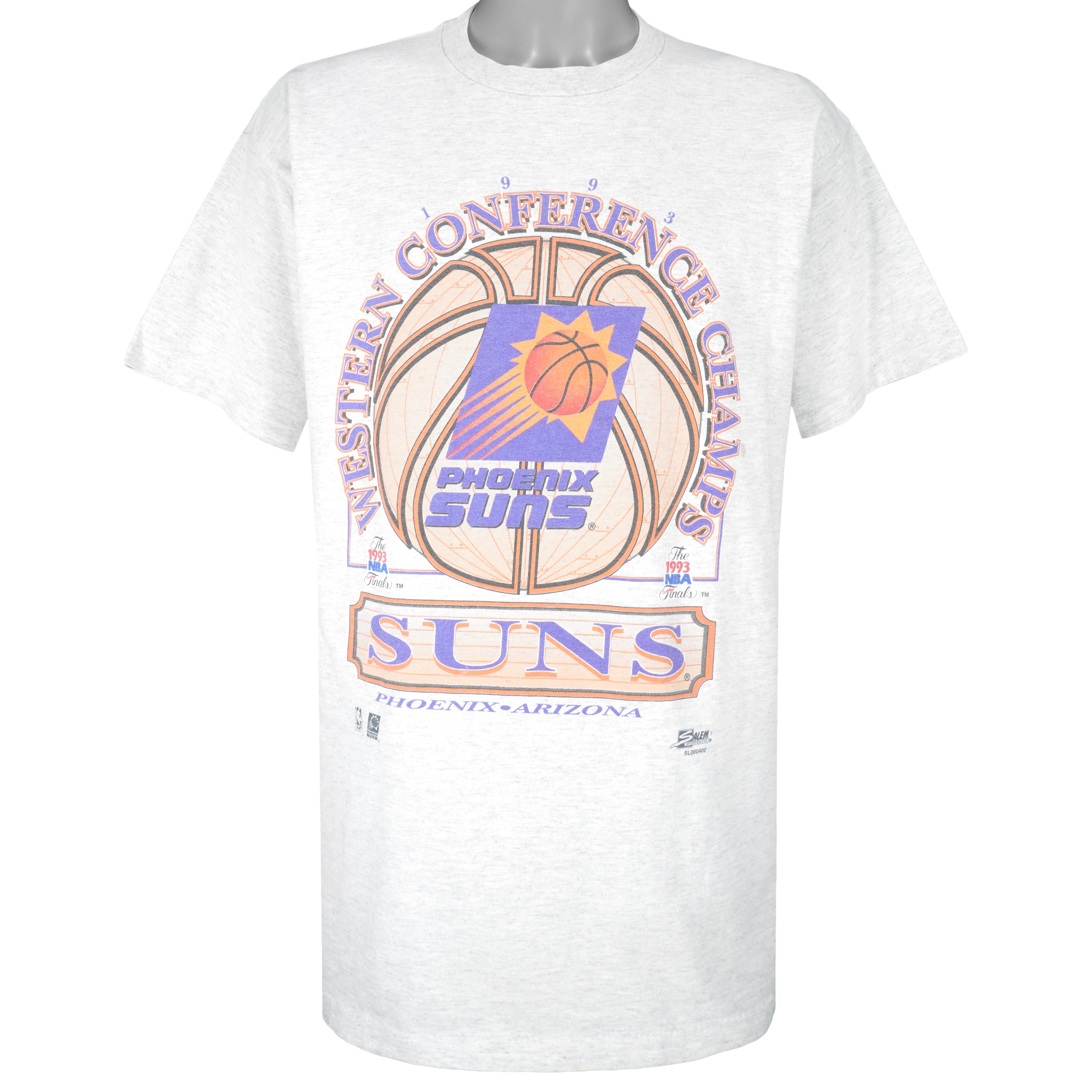 NBA (Salem) - Grey Phoenix Suns T-Shirt 1993 X-Large Vintage Retro Basketball