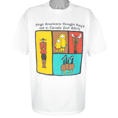 Vintage - Things Americans Thought They Would See in Canada T-Shirt 1990s X-Large