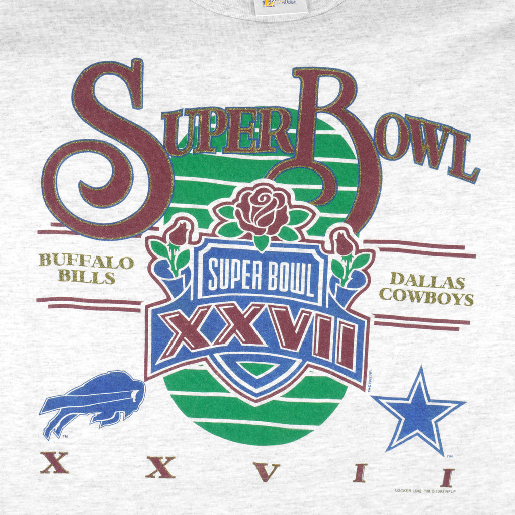 NFL - Cowboys VS Bills, Super Bowl 28th T-Shirt 1993 X-Large Vintage Retro Football