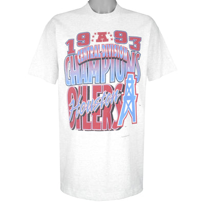 NFL (Fruit Of The Loom) - Houston Oilers AFC Champions T-Shirt 1993 X-Large