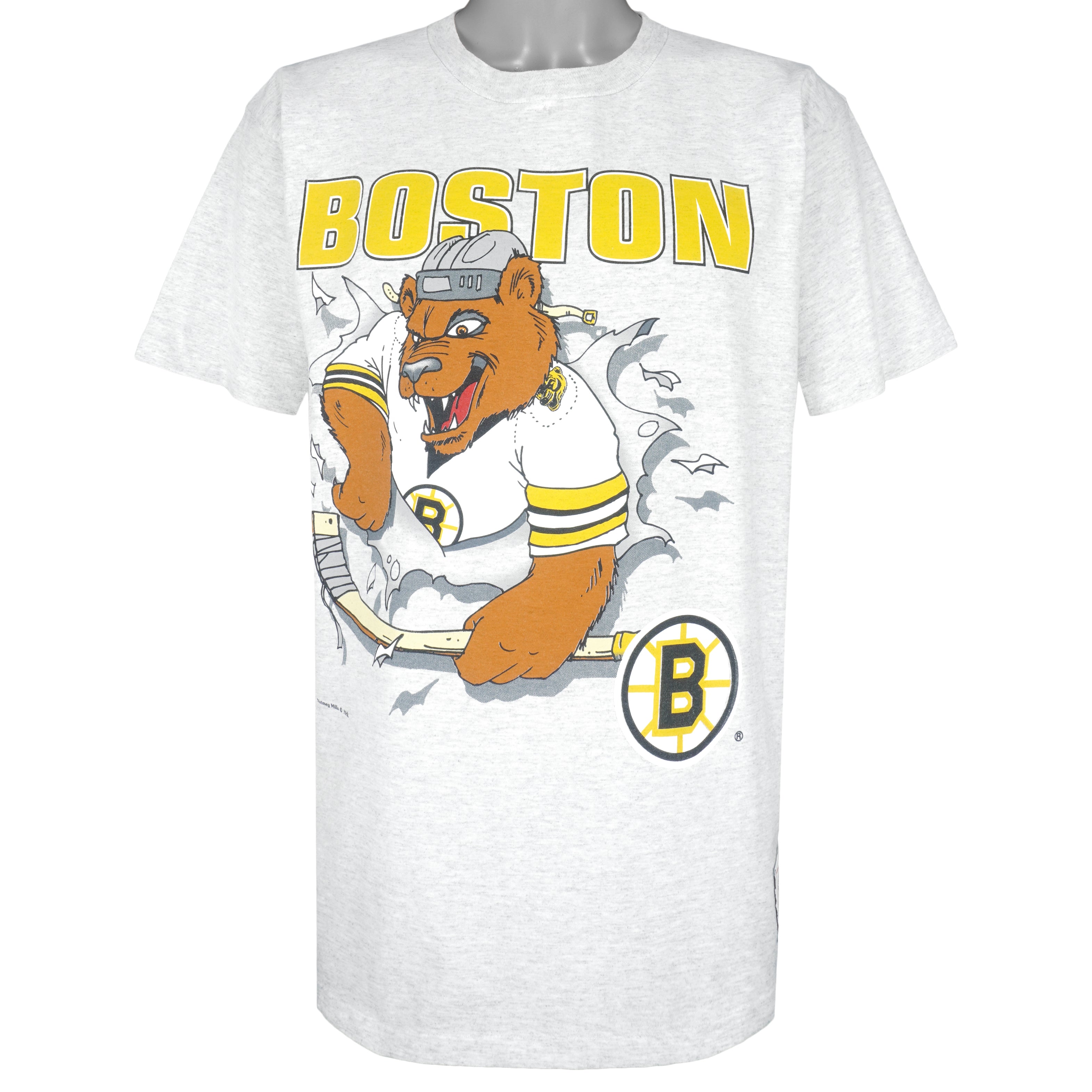 NHL (Nutmeg) - Boston Bruins Breakout T-Shirt 1990s X-Large Vintage Retro Hockey