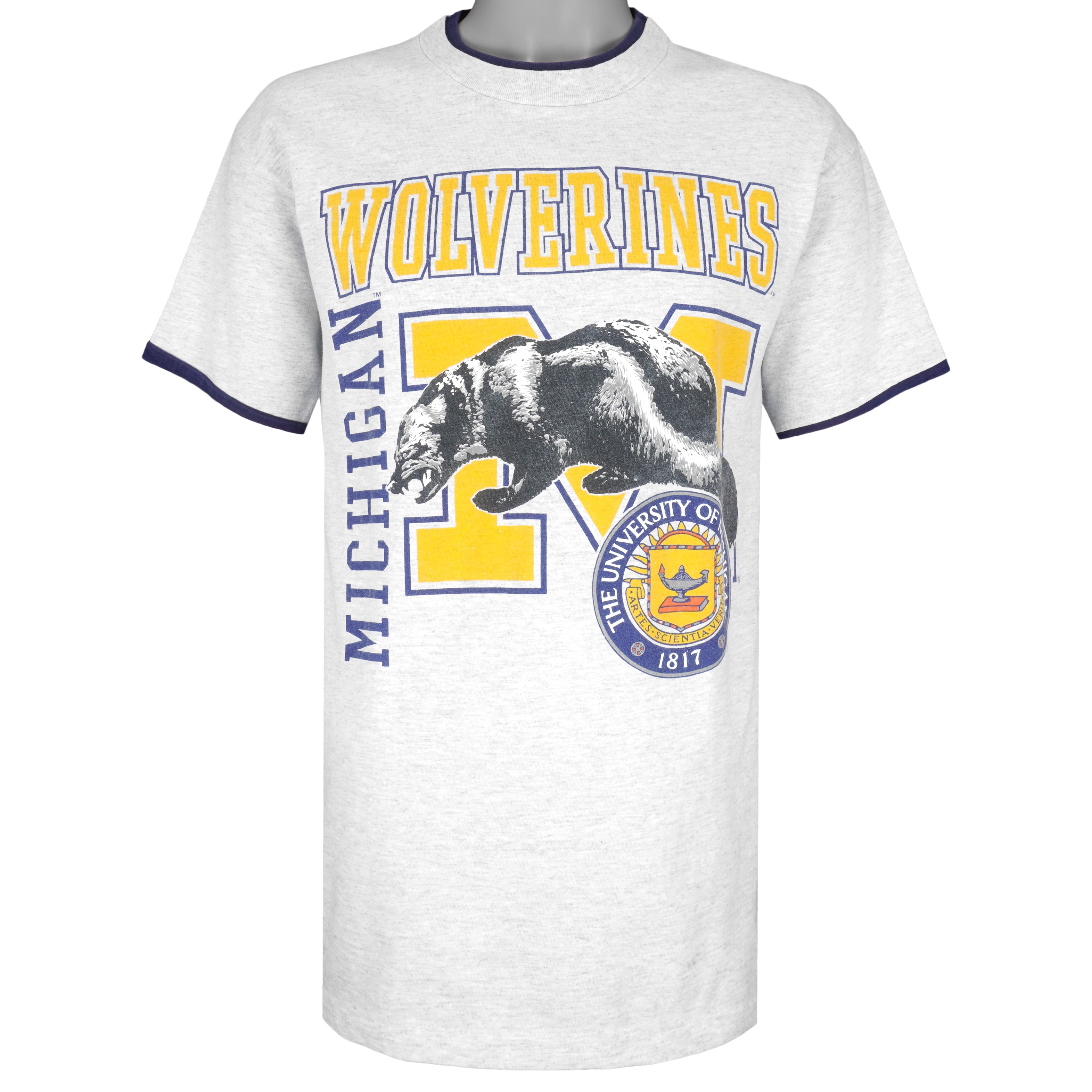 NCAA (Signal Sport) - Michigan Wolverines T-Shirt 1990s Large Vintage Retro College